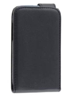 Samsung Galaxy Y Duos S6102 Synthetic Leather Flip Case - Classic Black