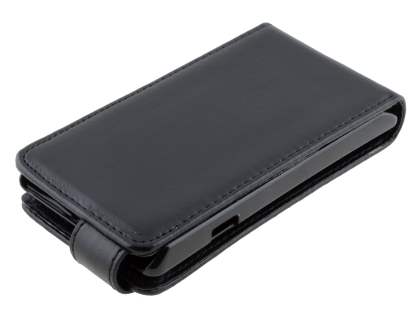 Sony Xperia E Synthetic Leather Flip Case - Classic Black