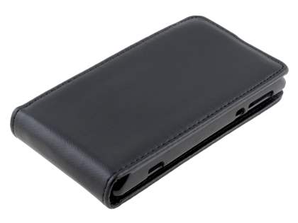 Sony Xperia E Synthetic Leather Flip Case - Classic Black