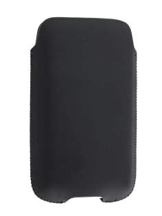 Genuine Leather Slide-in Case for HTC Desire X - Black Leather Slide-in Case