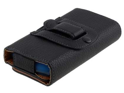 Textured Synthetic Leather Belt Pouch - Bumper Case Compatible
