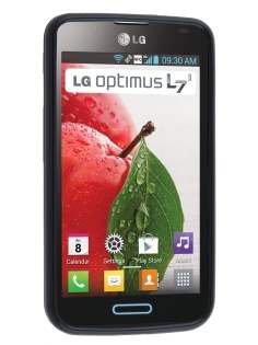 Frosted Colour TPU Gel Case for LG Optimus L7 II P710 - Classic Black