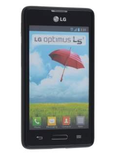 LG Optimus L5 II E460 Frosted Colour TPU Gel Case - Classic Black