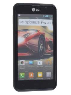 LG Optimus F5 P875 Frosted Colour TPU Gel Case - Classic Black