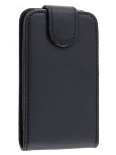 Synthetic Leather Flip Case for Nokia Lumia 610 - Classic Black