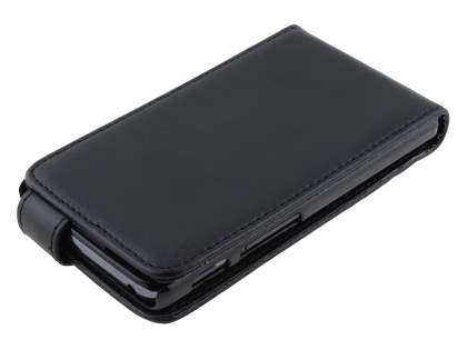 Synthetic Leather Flip Case for LG Optimus L7 II P710 - Classic Black
