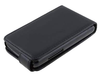 Synthetic Leather Flip Case for LG Optimus L3 II E430 - Classic Black