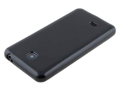 LG Optimus F5 P875 Frosted Colour TPU Gel Case - Classic Black