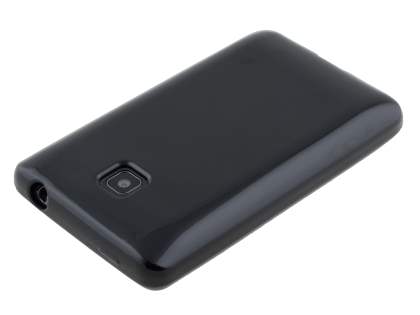 LG Optimus L3 II E430 Frosted Colour TPU Gel Case - Classic Black
