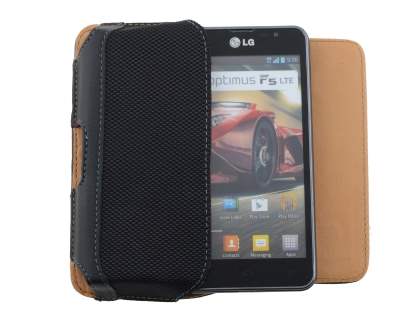 LG Optimus F5 P875 Synthetic Leather Belt Pouch - Classic Black
