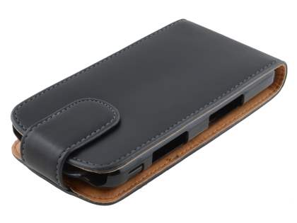 Synthetic Leather Flip Case for Samsung I8530 Galaxy Beam - Black