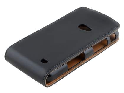 Synthetic Leather Flip Case for Samsung I8530 Galaxy Beam - Black