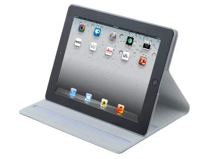 Premium Genuine Leather Slim Portfolio Case with Stand for iPad 2/3/4 - Pearl White Premium Genuine Leather Slim Portfolio Case with Stand for iPad 2/3/4 - Pearl White