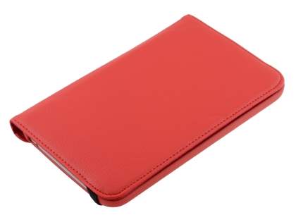 VELOCITY Synthetic Leather Swivel Flip Case for Samsung Galaxy Tab 3 7.0 - Red