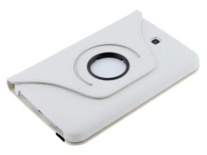 VELOCITY Synthetic Leather Swivel Flip Case for Samsung Galaxy Tab 3 7.0 - Pearl White
