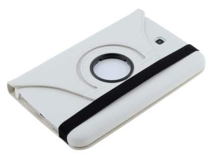 VELOCITY Synthetic Leather Swivel Flip Case for Samsung Galaxy Tab 3 7.0 - Pearl White