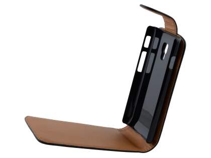 Synthetic Leather Flip Case for LG Optimus L7 II P710 - Black