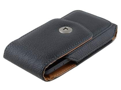 Textured Synthetic Leather Vertical Belt Pouch for Huawei