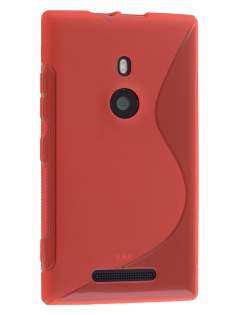 Wave Case for Nokia Lumia 925 - Frosted Red/Red Soft Cover