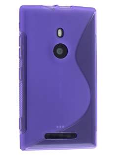 Wave Case for Nokia Lumia 925 - Frosted Purple/Purple Soft Cover