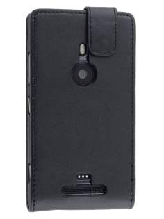 Synthetic Leather Flip Case for Nokia Lumia 925 - Classic Black Synthetic Leather Flip Case for Nokia Lumia 925 - Classic Black
