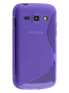 Wave Case for Samsung Galaxy Ace 3 - Frosted Purple/Purple Soft Cover