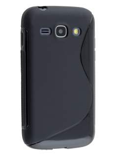 Wave Case for Samsung Galaxy Ace 3 - Frosted Black/Black Soft Cover