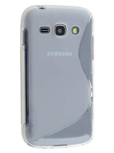 Wave Case for Samsung Galaxy Ace 3 - Frosted Clear/Clear Soft Cover