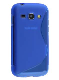 Wave Case for Samsung Galaxy Ace 3 - Frosted Blue/Blue Soft Cover