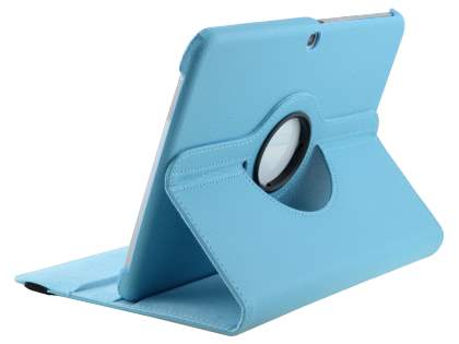 VELOCITY Synthetic Leather 360° Swivel Flip Case for Samsung Galaxy Tab 3 10.1 - Sky Blue Leather Flip Case