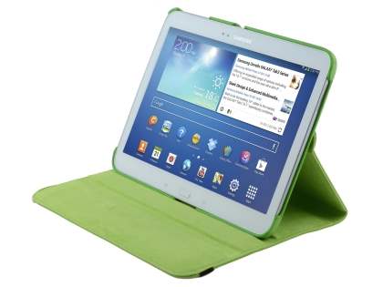 VELOCITY Synthetic Leather 360° Swivel Flip Case for Samsung Galaxy Tab 3 10.1 - Green