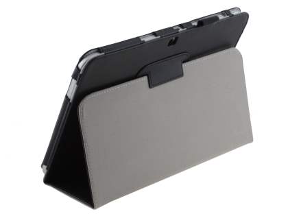 Synthetic Leather Flip Case with Fold-Back Stand for Samsung Galaxy Tab 3/4 10.1 - Classic Black