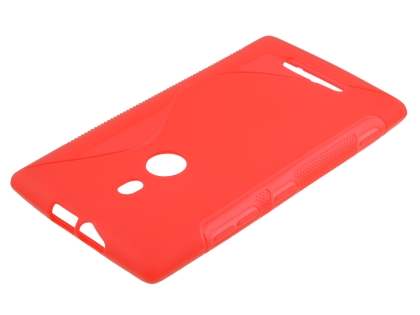 Wave Case for Nokia Lumia 925 - Frosted Red/Red