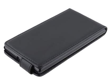 Synthetic Leather Flip Case for Nokia Lumia 925 - Classic Black