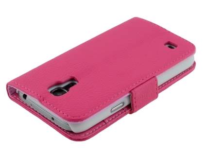 Synthetic Leather Wallet Case with Stand for Samsung Galaxy S4 mini - Pink