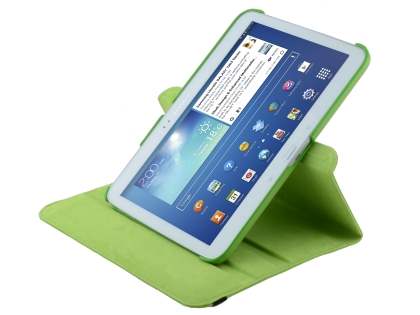 VELOCITY Synthetic Leather 360° Swivel Flip Case for Samsung Galaxy Tab 3 10.1 - Green