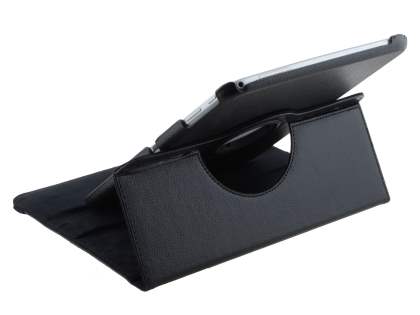 VELOCITY Synthetic Leather 360° Swivel Flip Case for Samsung Galaxy Tab 3 10.1 - Classic Black