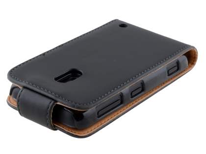 Nokia Lumia 620 Synthetic Leather Flip Case - Black