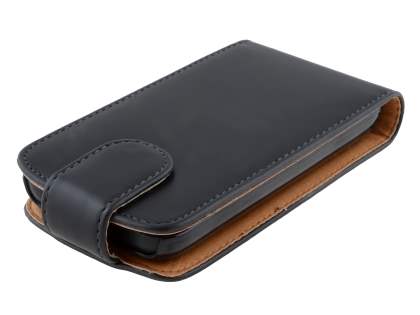 Nokia Lumia 620 Synthetic Leather Flip Case - Black