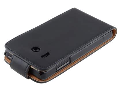 Synthetic Leather Flip Case for Huawei Ascend Y300 - Black