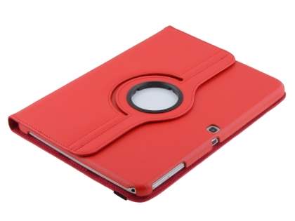 VELOCITY Synthetic Leather 360° Swivel Flip Case for Samsung Galaxy Tab 3 10.1 - Red