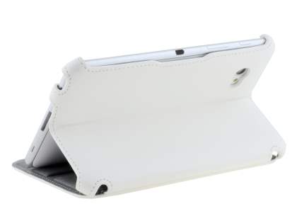 Synthetic Leather Flip Case with Dual-Angle Stand for Samsung Galaxy Tab 7.0 Plus - Pearl White