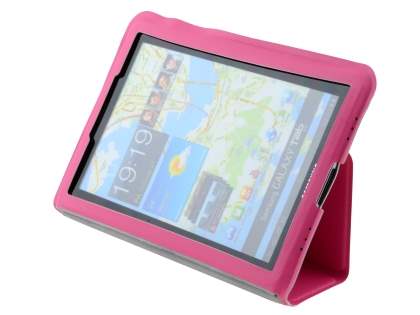 Ultra-Slim Synthetic Leather Case for Samsung Galaxy Tab 7.7 P6800 - Pink Leather Flip Case