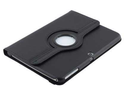 VELOCITY Synthetic Leather 360° Swivel Flip Case for Samsung Galaxy Tab 3 10.1 - Classic Black