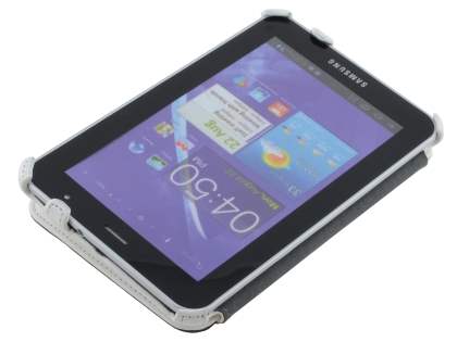 Synthetic Leather Flip Case with Dual-Angle Stand for Samsung Galaxy Tab 7.0 Plus - Pearl White