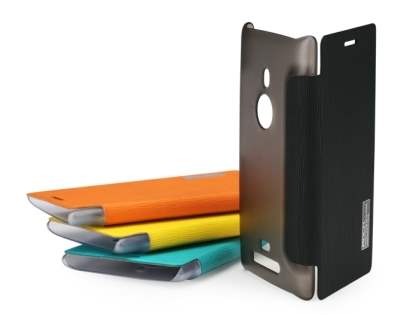 ROCK Elegant Book-Style case for Nokia 925 - Orange/Frosted Clear