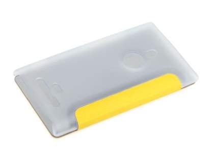 ROCK Elegant Book-Style case for Nokia 925 - Canary Yellow/Frosted Clear