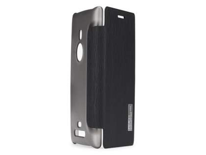 ROCK Elegant Book-Style case for Nokia 925 - Classic Black/Frosted Grey