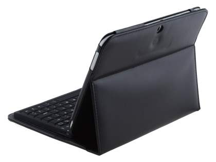 Synthetic Leather Case with Bluetooth Keyboard for Samsung Tab 3/4 10.1 - Black