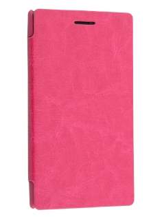 Slim Synthetic Leather Book-Style Flip Cover for Nokia Lumia 925 - Pink